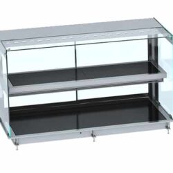 Vestavná teplá vitrína CS Keramic  3/1 černá