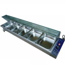 Výdejní vodní lázeň s krytem 5 x GN 1/2
