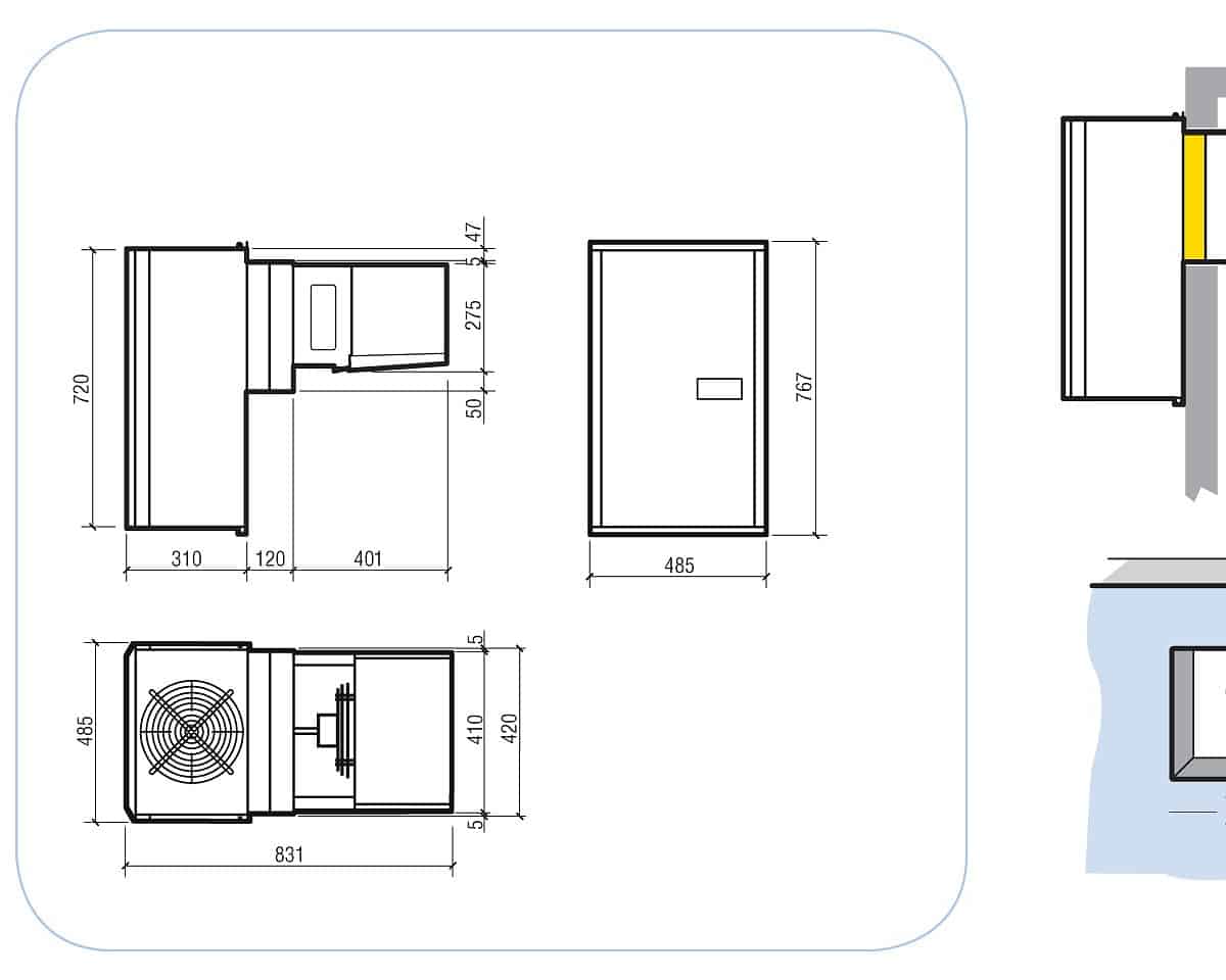 Monobloková nástenná chladiaca jednotka CS – Obrázok 4