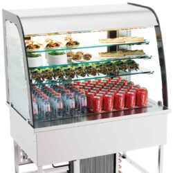 Vestavná neutrální vitrína CS 140L otevřená