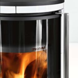 Krbová kamna ANDORRA EXTRA keramika bílá, černý lak