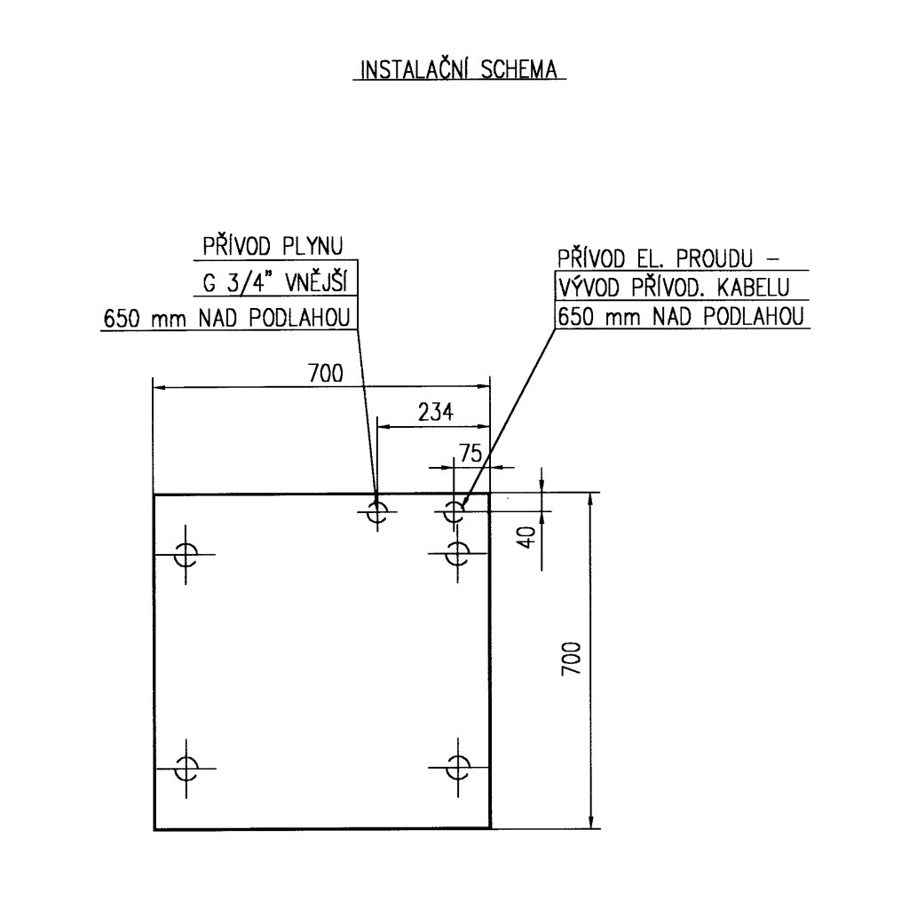 ALBA GC-4/700 Plynový sporák - 4 horákový DS dvierka a police PB – Obrázok 6