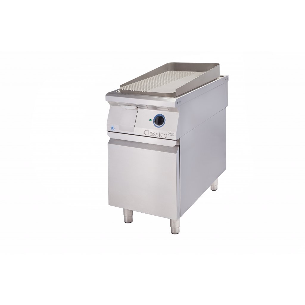 E-GP-2/700 Elektrická grilovací deska - poloviční Varianta: DS - hladká - s dvířky a polic