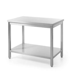 Centrální pracovní stůl s polici, šroubovaný, HENDI, 80x70x85cm