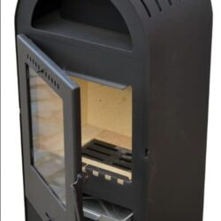 BASEL II černá , jednoplášťová krbová kamna - topeniště borgholm