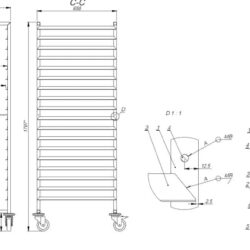 Vozík na GN CS  2/1GN 18X