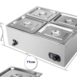 Elektrická vodní lázeň výpusť 4 x GN1/2