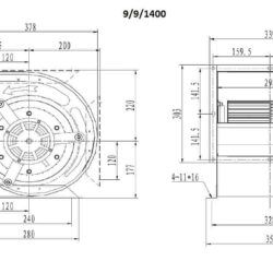 Ventilátor CS 7225A 9/9/1400