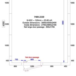 Mrazící box CS 3x4,2m 23,6m3 PRO LINE