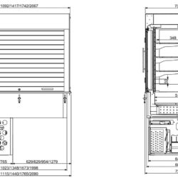 Přístěnná chladící vitrína CS 4/1 žaluzie