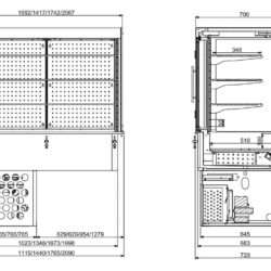 Přístěnná chladící vitrína CSS ROLL-UP 3/1