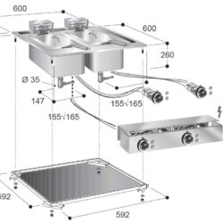Vestavná elektrická fritéza CSEL 2X10L