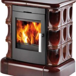 Kachlová kamna MANTA hnědá Top+sokl