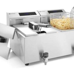 Fritéza Profi Line digitální s výpustí - 2x 8 l, HENDI, 7000W