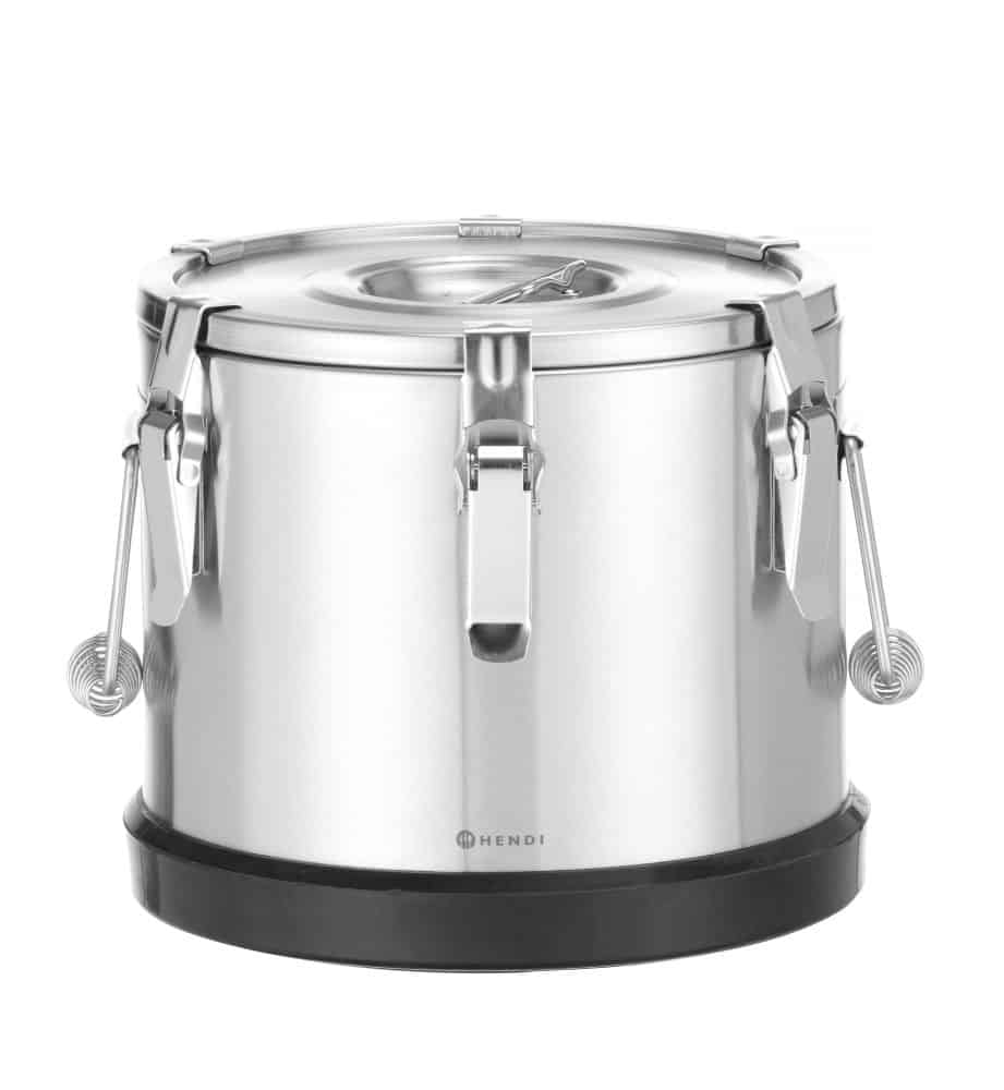 Nerezová termoska Kitchen Line na prepravu potravín, HENDI, Kitchen Line, 10L, Strieborná, ø300x(H)270mm – Obrázok 2