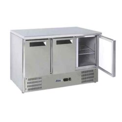 Třídveřový chladicí stůl s pracovní deskou a podstavcem, Arktic, 219L