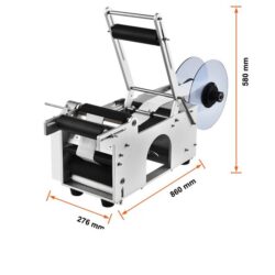 Poloautomatický stroj na etiketování kulatých lahví, 50ks/min, 20-120mm