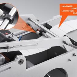 Poloautomatický stroj na etiketování kulatých lahví, 50ks/min, 20-120mm