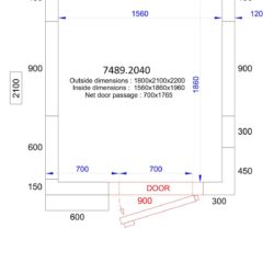 Mrazící box CS 1800x2100x2200 - 120 MM