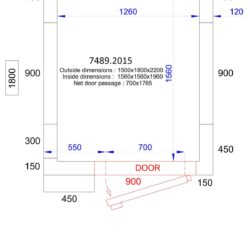 Mrazící box CS 1500x1800x2200 - 120 MM