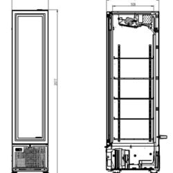 chladnička prosklená CS 7464A 021 348L