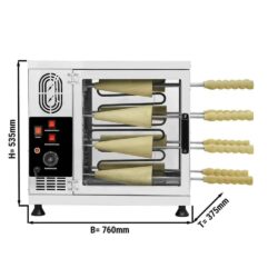 Gril / pec na trdelník 230Vna 8ks + 16x kuželova forma
