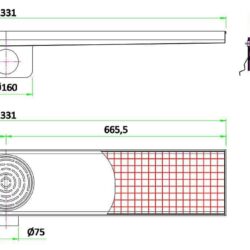 Podlahová kanálová mřížka 1331