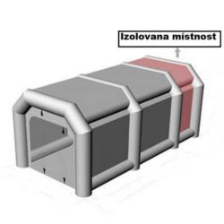 Nafukovací mobilní lakovna , stříkací stan 6 x 3 x 2,5m