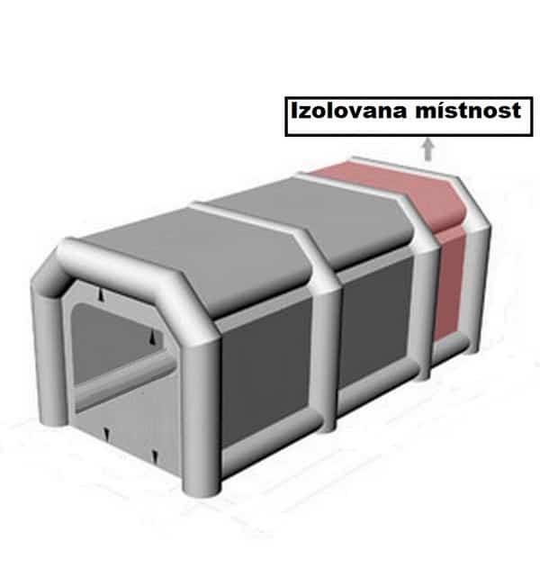 Nafukovací mobilní lakovna , stříkací stan 6 x 3 x 2,5m