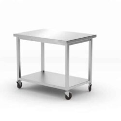 Stolek na kolečkách, s polici, HENDI, 100x70x85cm