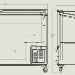 Pultová mraznička prosklená CS 397L
