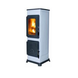 Bozen b - smaltovaná bílá kamna se šamotovou vyzdívkou