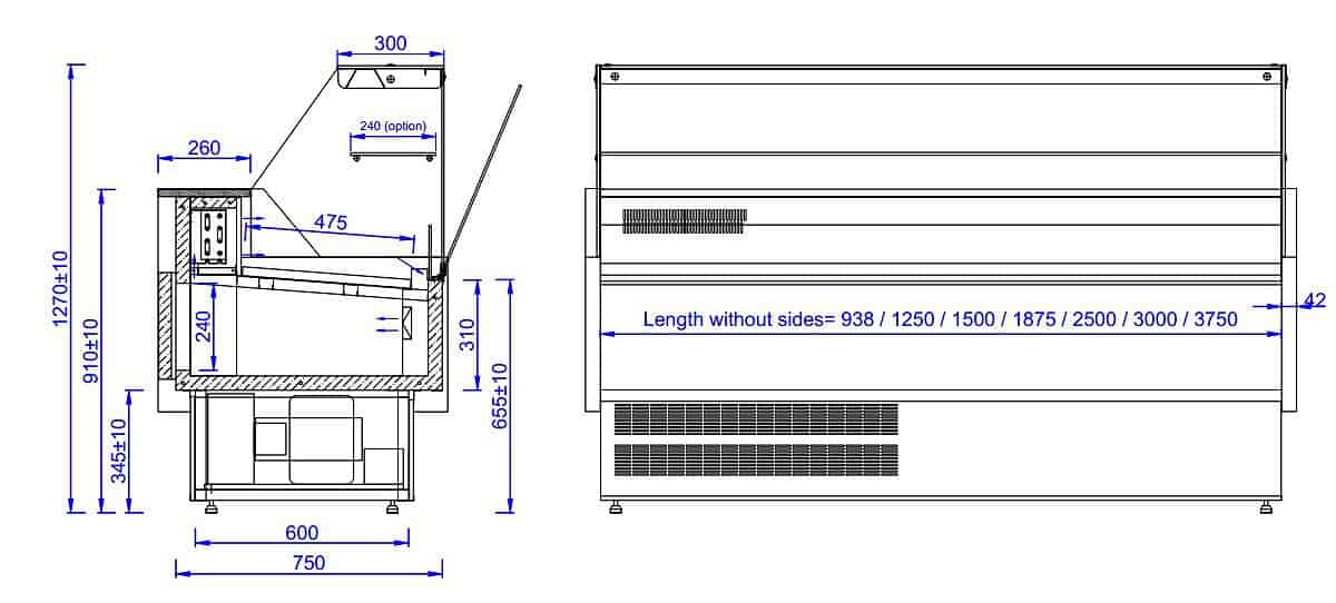 Chladiaca vitrína CS OSCAR 2.5 – Obrázok 9