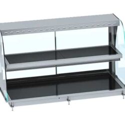 Vestavná teplá vitrína CS Keramic oblá 4/1 černá