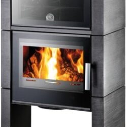 Kachlová kamna s troubou DALEantracit/kachle metallic