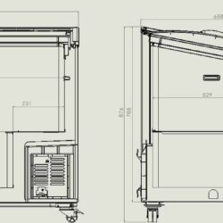 Pultová mraznička prosklená CS 297L