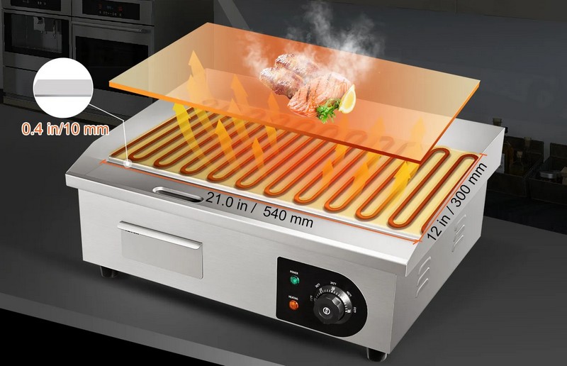 Elektrická grilovacia platňa 3000 W - 53,3 cm – Obrázok 10