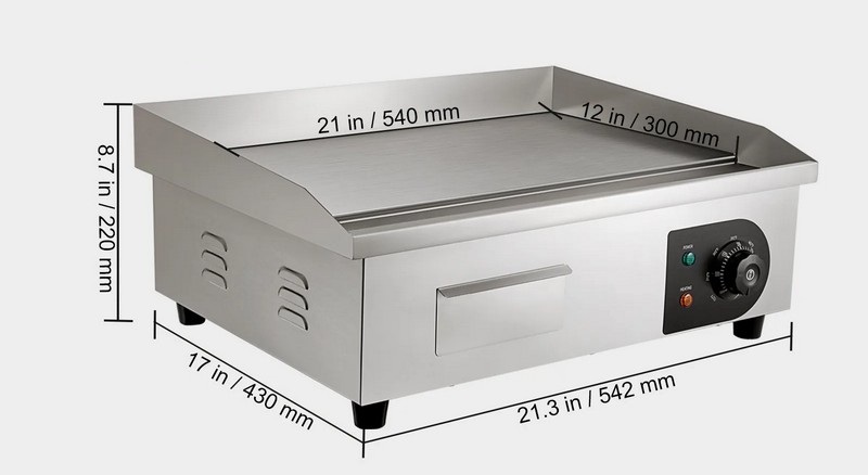 Elektrická grilovacia platňa 3000 W - 53,3 cm – Obrázok 11