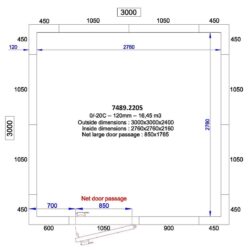 Mrazící box CS 3x3m 16,4m3 PRO LINE