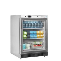 Chladicí skříň prosklené dveře, nerez opláštění TEFCOLD UR 200 SG